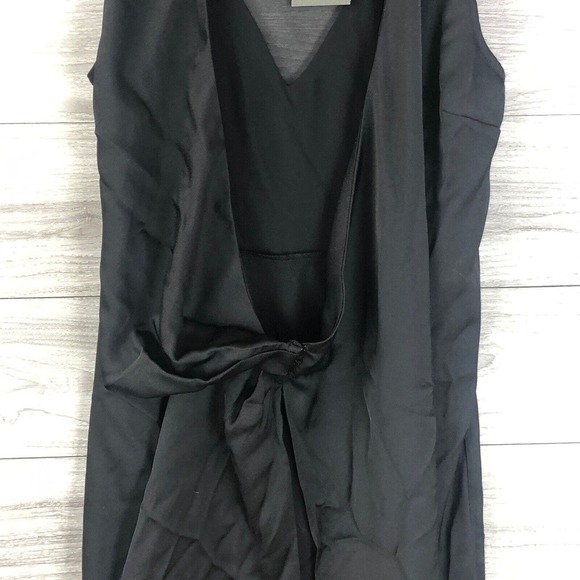 ALLSAINTS Anika Dress In Black V Neck LBD Size 4 Four $268 - Picture 7 of 12